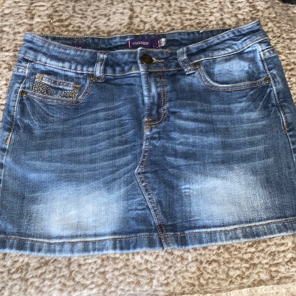 A mini jean skirt